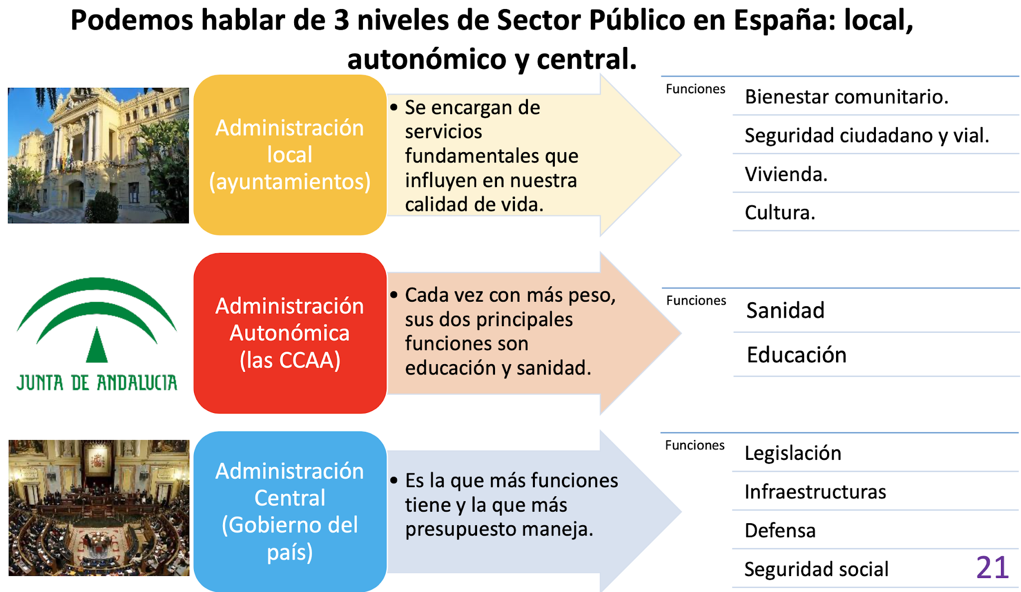 4. LOS NIVELES DEL SECTOR PÚBLICO
