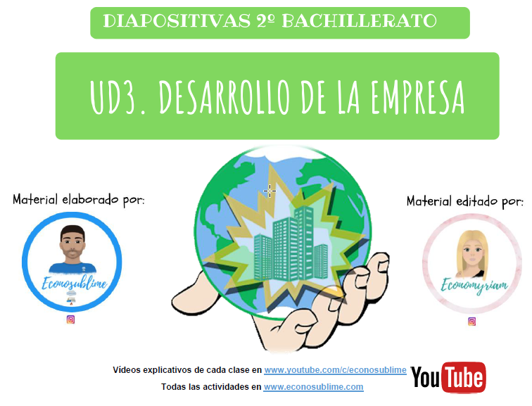 Diapositivas Economía de la empresa 2º bachillerato. Tema 3: desarrollo de empresas